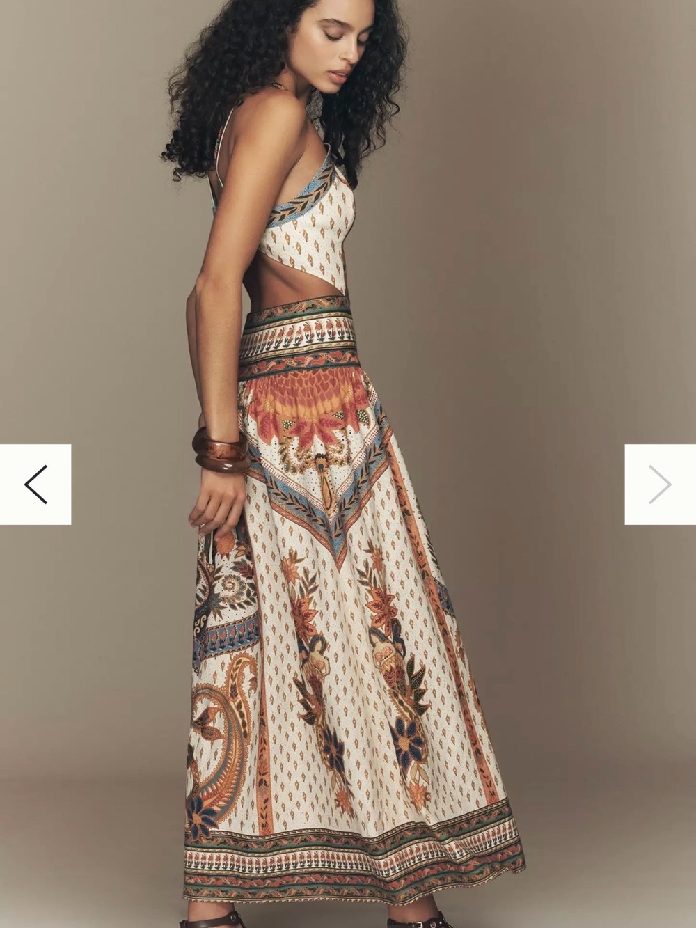 Farm Rio x Anthropologie Linen Blend Halter Dress NWT SIZE XL - Picture 4 of 4